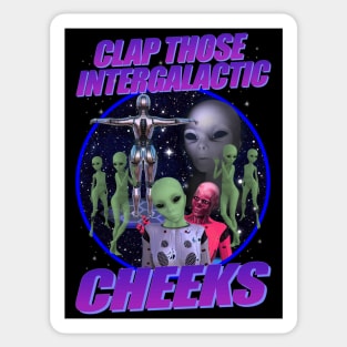 Clap Those Intergalactic Cheeks Sticker